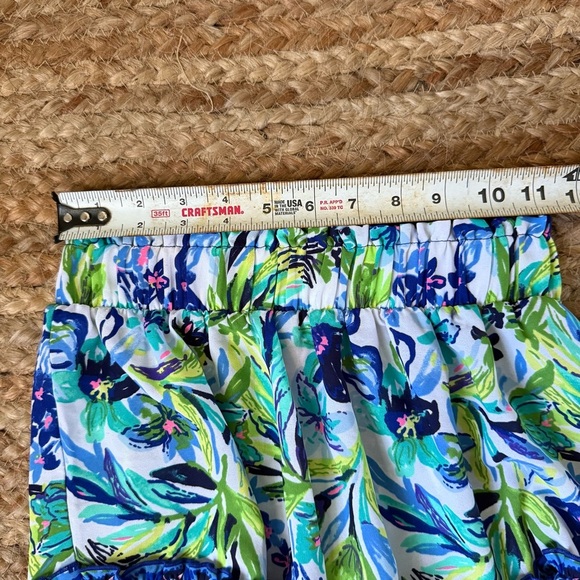 NEW Lilly Pulitzer XXS Green & Blue Rays Tropical Beachy Printed Skirt - Picture 6 of 7
